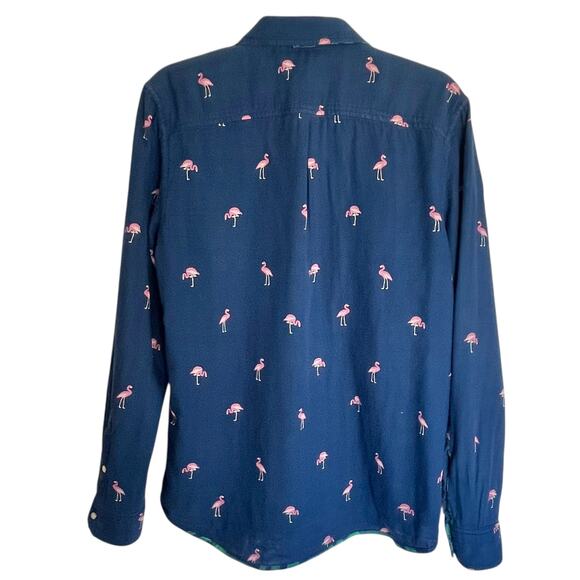 Chubbies Flip It & Reverse It Button Down Shirt Plaid Flamingo Print Mens LARGE - Picture 5 of 10